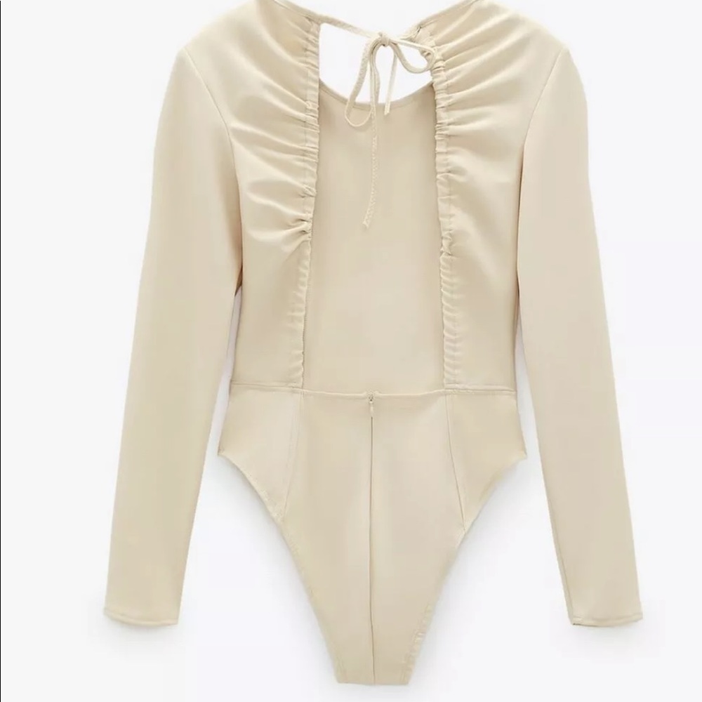 Zara Neoprene open back bodysuit size small